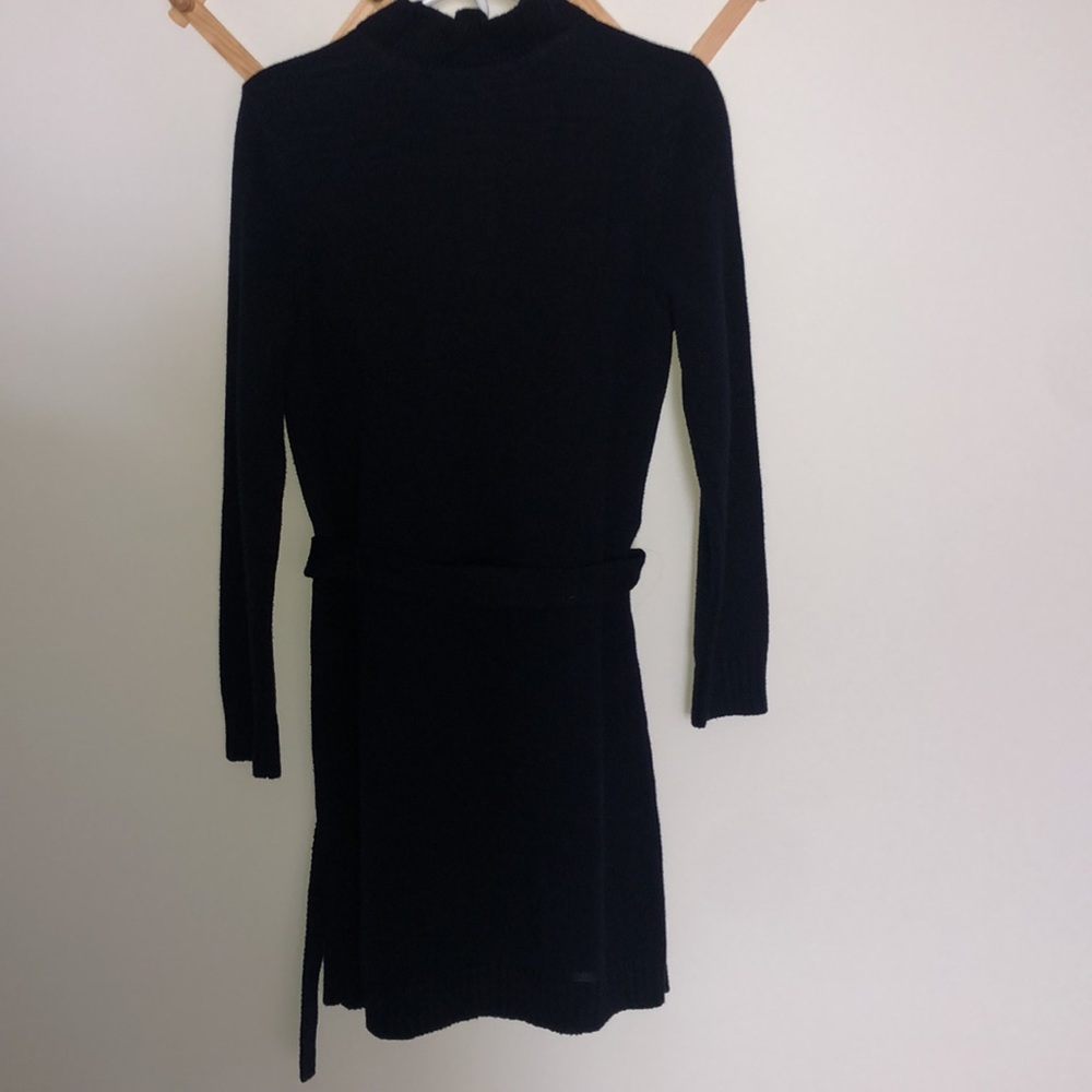 SOLD Talbots Long Navy Ruffle Tie Sweater NWT - Picture 3 of 4